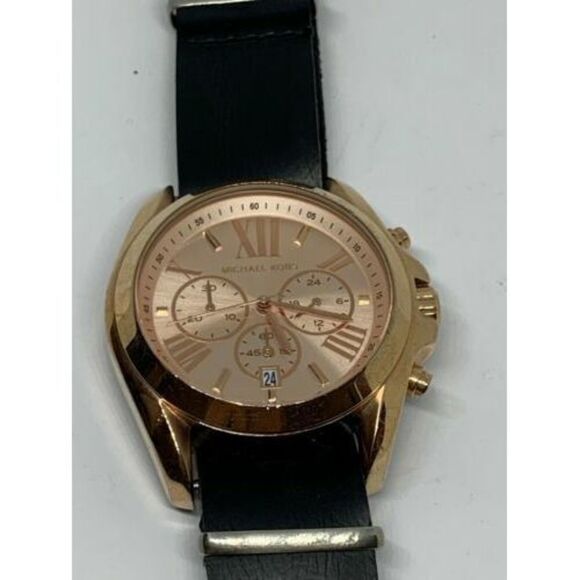 MICHAEL KORS MK5503 Bradshaw Women's Leather Analog Rose Gold Dial Watch ZW23 - Picture 6 of 8